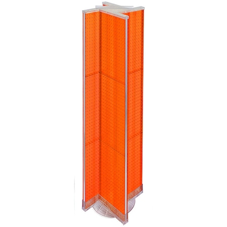 Azar Displays Pinwheel Pegboard Floor Display on Revolving Base. Spinner Rack Stand 700460-ORG